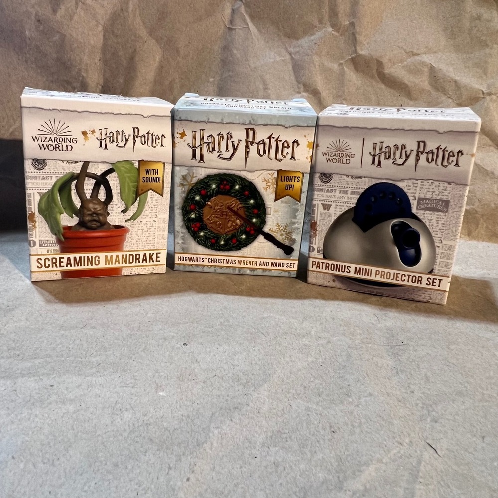 Harry Potter Bundle Mandrake Wreath Projector Wizarding World RP Minis Toys